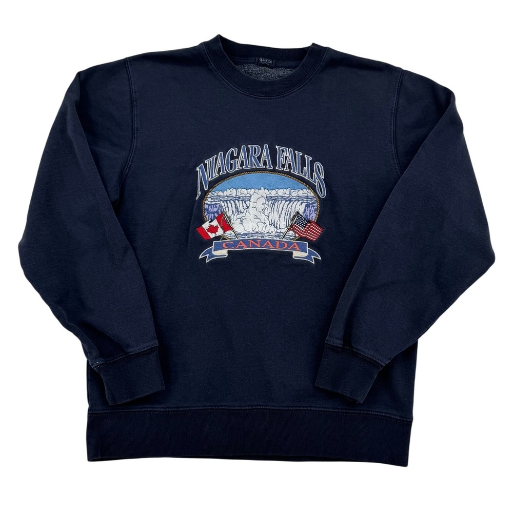 John Galt Sweatshirt Women One Size Navy Blue Good Niagara Falls Canada